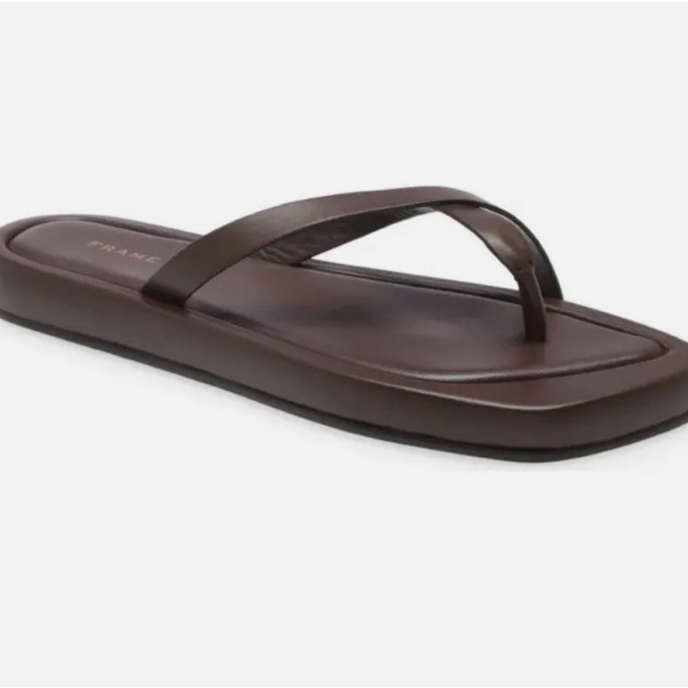FRAME Women's Le Montauk Cross Leather Canyon Sandal Size 38